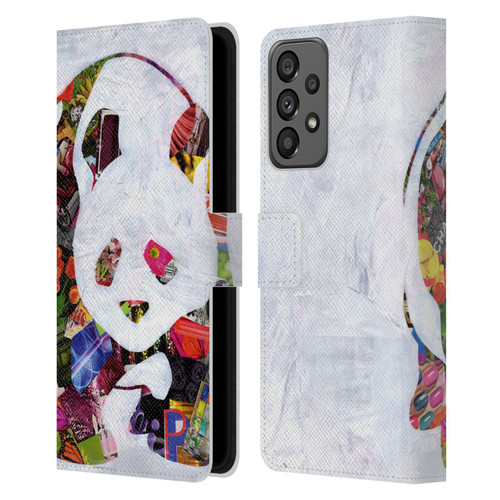 Artpoptart Animals Panda Leather Book Wallet Case Cover For Samsung Galaxy A73 5G (2022)