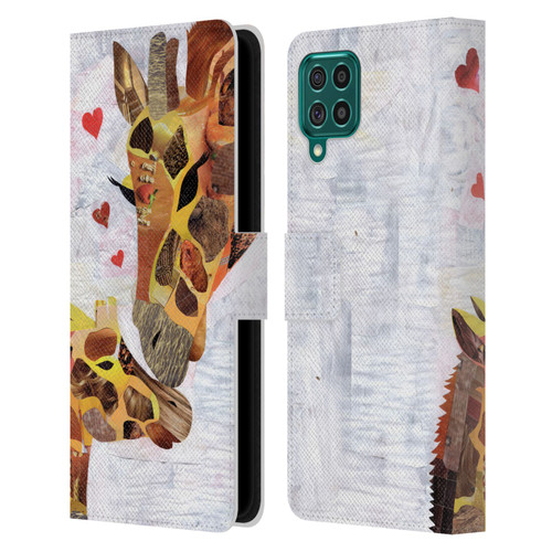 Artpoptart Animals Sweet Giraffes Leather Book Wallet Case Cover For Samsung Galaxy F62 (2021)