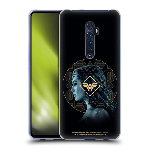 Wonder Woman 1984 Logo Art Gold Portrait Soft Gel Case for OPPO Reno 2