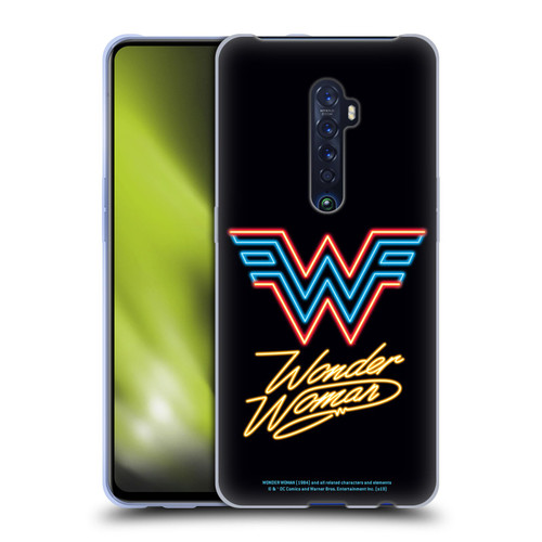 Wonder Woman 1984 Logo Art Neon Soft Gel Case for OPPO Reno 2