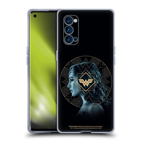 Wonder Woman 1984 Logo Art Gold Portrait Soft Gel Case for OPPO Reno 4 Pro 5G