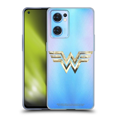 Wonder Woman 1984 Logo Art Gold Soft Gel Case for OPPO Reno7 5G / Find X5 Lite