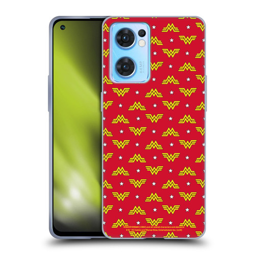 Wonder Woman 1984 Logo Art Retro Pattern Soft Gel Case for OPPO Reno7 5G / Find X5 Lite