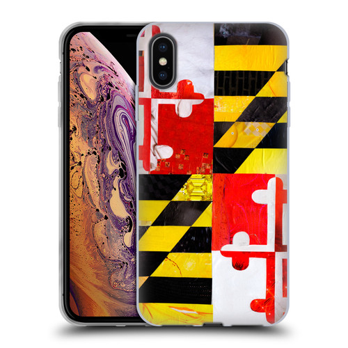 Artpoptart Flags Maryland Soft Gel Case for Apple iPhone XS Max