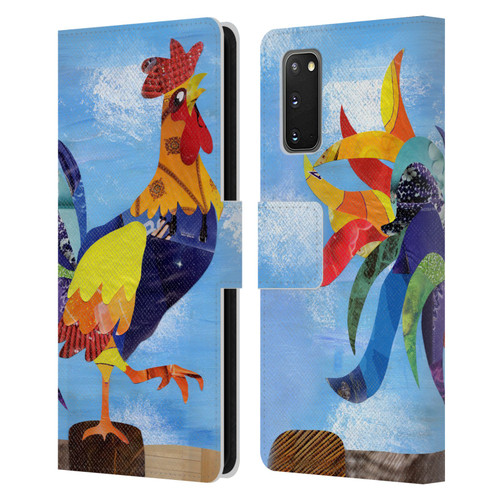 Artpoptart Animals Colorful Rooster Leather Book Wallet Case Cover For Samsung Galaxy S20 / S20 5G
