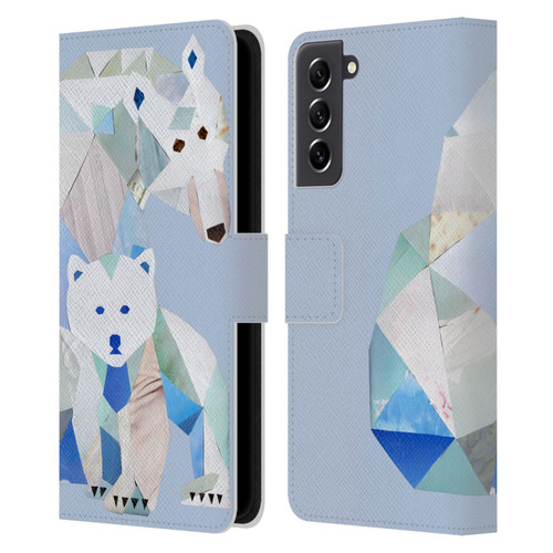 Artpoptart Animals Polar Bears Leather Book Wallet Case Cover For Samsung Galaxy S21 FE 5G