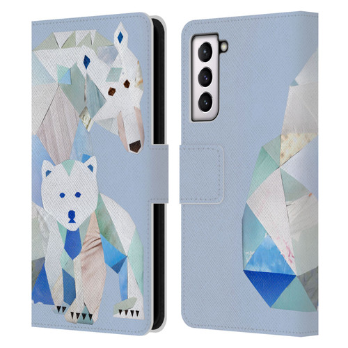 Artpoptart Animals Polar Bears Leather Book Wallet Case Cover For Samsung Galaxy S21 5G