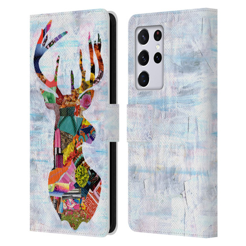 Artpoptart Animals Deer Leather Book Wallet Case Cover For Samsung Galaxy S21 Ultra 5G