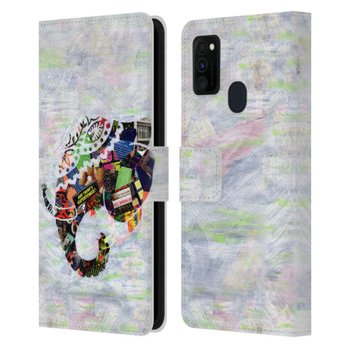 Artpoptart Animals Elephant Leather Book Wallet Case Cover For Samsung Galaxy M30s (2019)/M21 (2020)