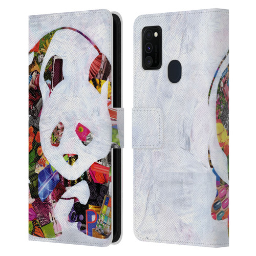 Artpoptart Animals Panda Leather Book Wallet Case Cover For Samsung Galaxy M30s (2019)/M21 (2020)