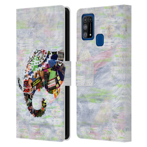 Artpoptart Animals Elephant Leather Book Wallet Case Cover For Samsung Galaxy M31 (2020)
