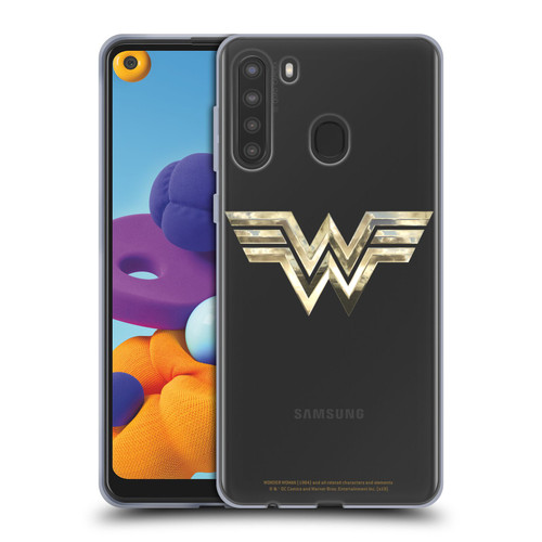 Wonder Woman 1984 Logo Art Gold Soft Gel Case for Samsung Galaxy A21 (2020)