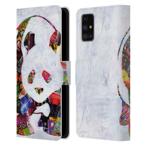 Artpoptart Animals Panda Leather Book Wallet Case Cover For Samsung Galaxy M31s (2020)