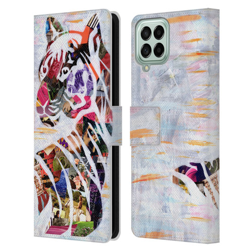 Artpoptart Animals Tiger Leather Book Wallet Case Cover For Samsung Galaxy M33 (2022)