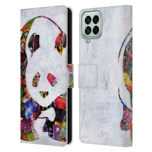 Artpoptart Animals Panda Leather Book Wallet Case Cover For Samsung Galaxy M53 (2022)