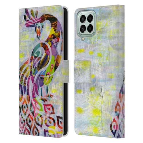 Artpoptart Animals Peacock Leather Book Wallet Case Cover For Samsung Galaxy M53 (2022)
