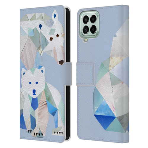 Artpoptart Animals Polar Bears Leather Book Wallet Case Cover For Samsung Galaxy M53 (2022)