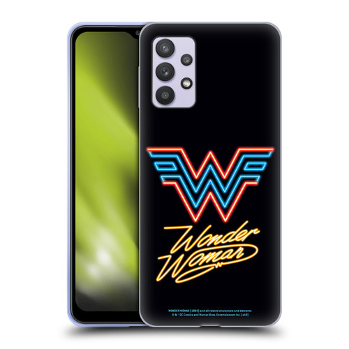 Wonder Woman 1984 Logo Art Neon Soft Gel Case for Samsung Galaxy A32 5G / M32 5G (2021)