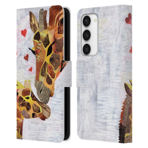 Artpoptart Animals Sweet Giraffes Leather Book Wallet Case Cover For Samsung Galaxy S23 5G