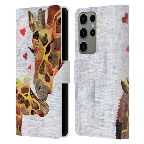 Artpoptart Animals Sweet Giraffes Leather Book Wallet Case Cover For Samsung Galaxy S23 Ultra 5G