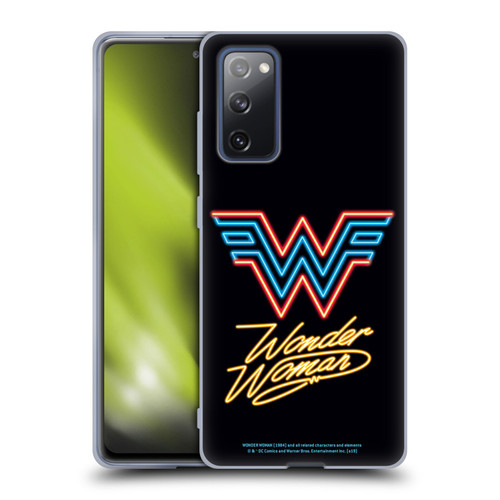 Wonder Woman 1984 Logo Art Neon Soft Gel Case for Samsung Galaxy S20 FE / 5G