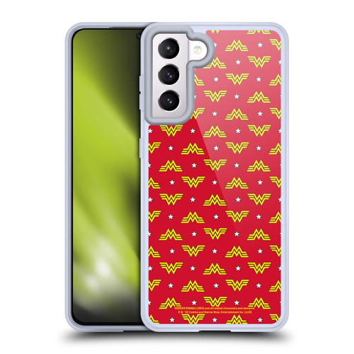Wonder Woman 1984 Logo Art Retro Pattern Soft Gel Case for Samsung Galaxy S21 5G