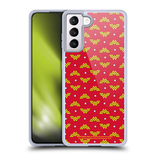 Wonder Woman 1984 Logo Art Retro Pattern Soft Gel Case for Samsung Galaxy S21+ 5G
