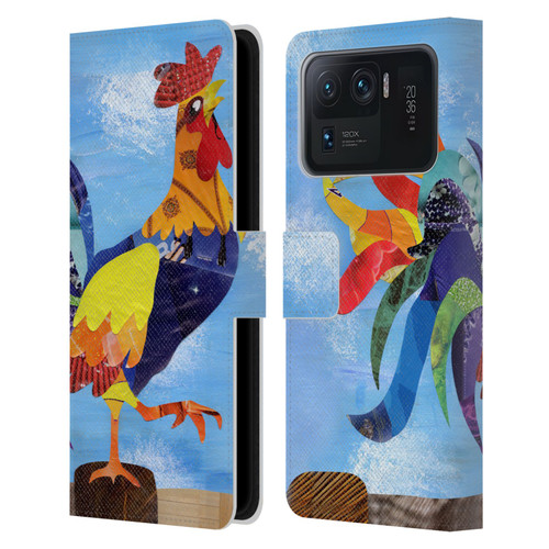 Artpoptart Animals Colorful Rooster Leather Book Wallet Case Cover For Xiaomi Mi 11 Ultra