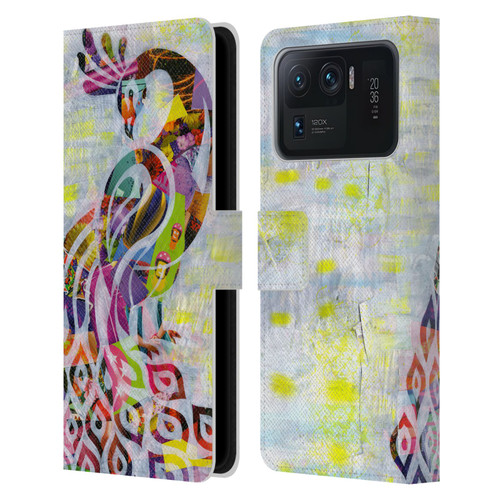 Artpoptart Animals Peacock Leather Book Wallet Case Cover For Xiaomi Mi 11 Ultra