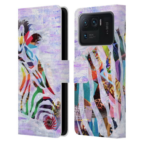 Artpoptart Animals Purple Zebra Leather Book Wallet Case Cover For Xiaomi Mi 11 Ultra