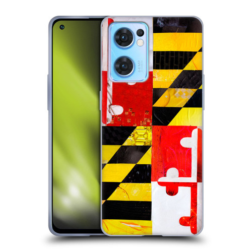 Artpoptart Flags Maryland Soft Gel Case for OPPO Reno7 5G / Find X5 Lite