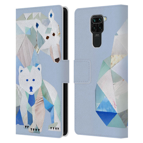 Artpoptart Animals Polar Bears Leather Book Wallet Case Cover For Xiaomi Redmi Note 9 / Redmi 10X 4G