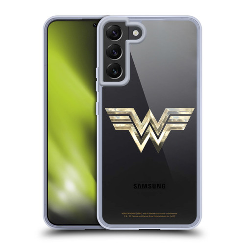 Wonder Woman 1984 Logo Art Gold Soft Gel Case for Samsung Galaxy S22+ 5G