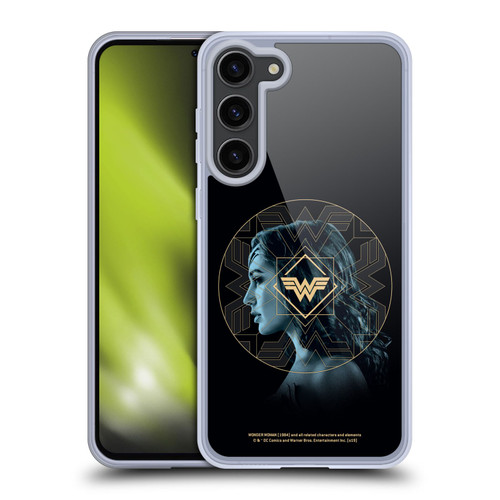 Wonder Woman 1984 Logo Art Gold Portrait Soft Gel Case for Samsung Galaxy S23+ 5G