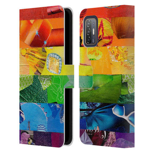 Artpoptart Flags LGBT Leather Book Wallet Case Cover For HTC Desire 21 Pro 5G
