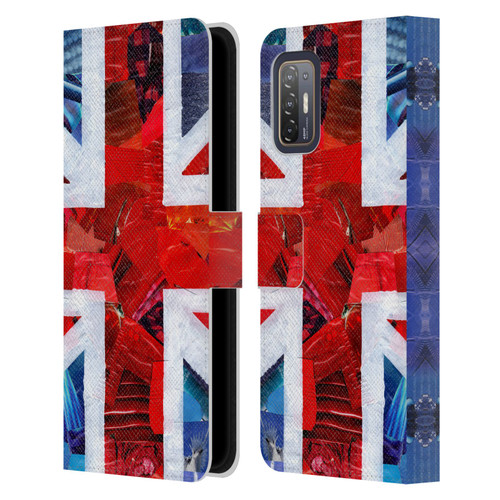 Artpoptart Flags Union Jack Leather Book Wallet Case Cover For HTC Desire 21 Pro 5G