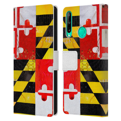 Artpoptart Flags Maryland Leather Book Wallet Case Cover For Huawei P40 lite E