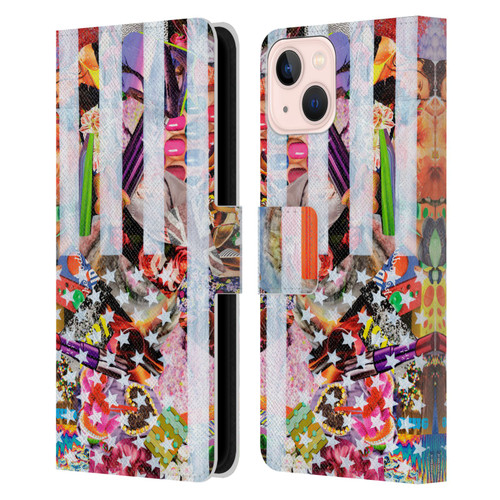 Artpoptart Flags Murican Leather Book Wallet Case Cover For Apple iPhone 13