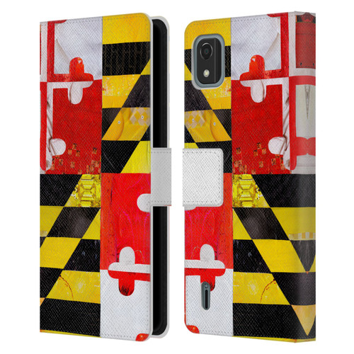 Artpoptart Flags Maryland Leather Book Wallet Case Cover For Nokia C2 2nd Edition