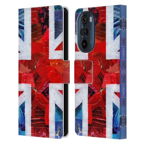 Artpoptart Flags Union Jack Leather Book Wallet Case Cover For Motorola Edge 30