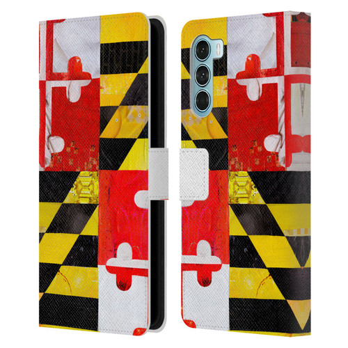 Artpoptart Flags Maryland Leather Book Wallet Case Cover For Motorola Edge S30 / Moto G200 5G