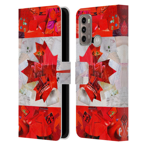 Artpoptart Flags Canada Leather Book Wallet Case Cover For Motorola Moto G60 / Moto G40 Fusion