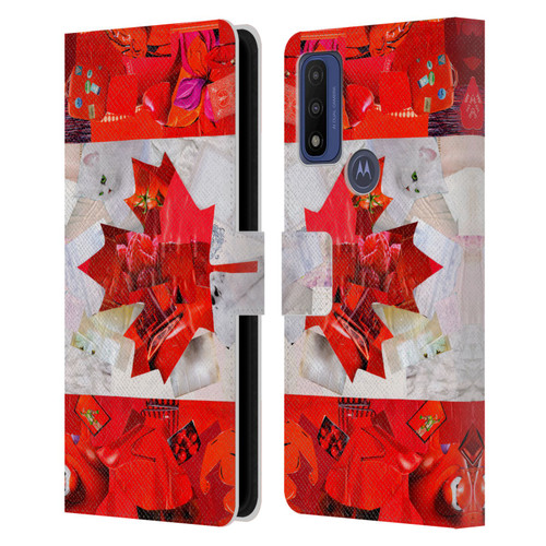 Artpoptart Flags Canada Leather Book Wallet Case Cover For Motorola G Pure
