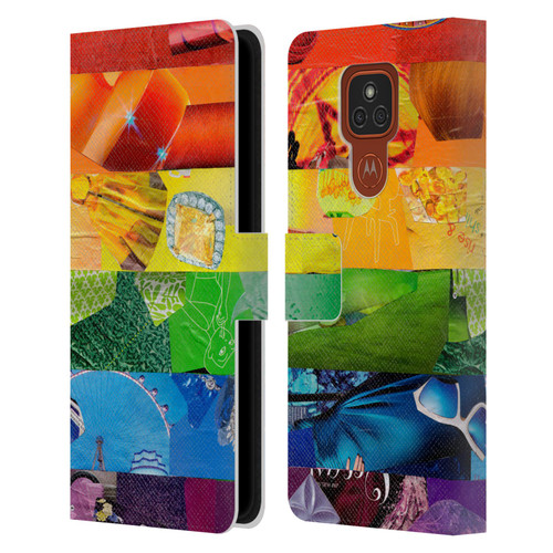 Artpoptart Flags LGBT Leather Book Wallet Case Cover For Motorola Moto E7 Plus