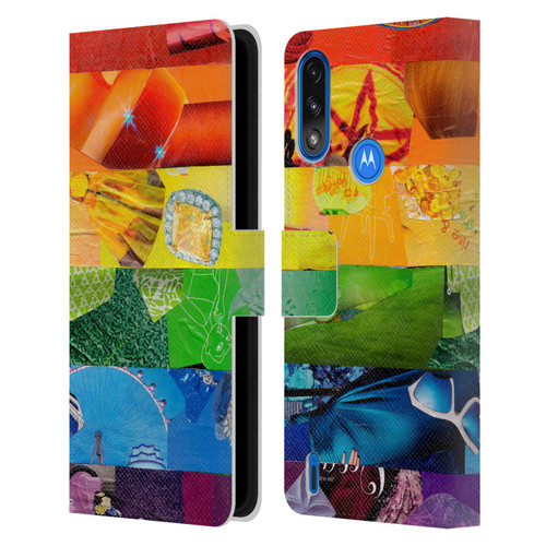 Artpoptart Flags LGBT Leather Book Wallet Case Cover For Motorola Moto E7 Power / Moto E7i Power