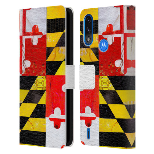Artpoptart Flags Maryland Leather Book Wallet Case Cover For Motorola Moto E7 Power / Moto E7i Power