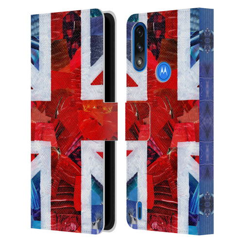 Artpoptart Flags Union Jack Leather Book Wallet Case Cover For Motorola Moto E7 Power / Moto E7i Power