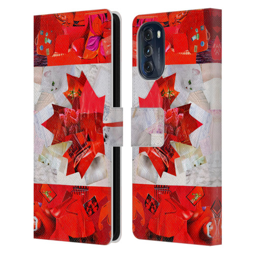 Artpoptart Flags Canada Leather Book Wallet Case Cover For Motorola Moto G (2022)