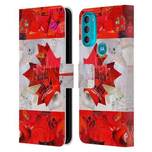 Artpoptart Flags Canada Leather Book Wallet Case Cover For Motorola Moto G71 5G