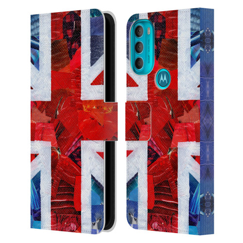 Artpoptart Flags Union Jack Leather Book Wallet Case Cover For Motorola Moto G71 5G
